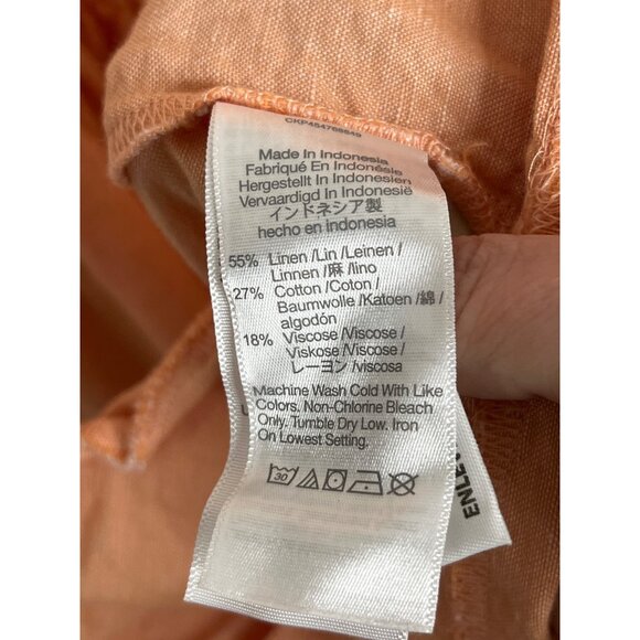 Madewell Linen Blend Allie Mini Babydoll Dress Light Orange Size XS - Picture 8 of 11